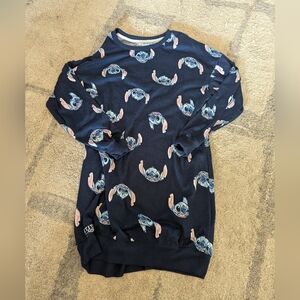 Disney stitch size extra small 0-2, lightweight long sleeve blue top shirt